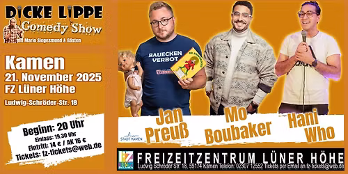 Dicke Lippe Comedy Show live im FZ Kamen