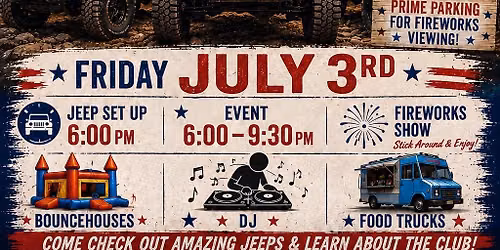 JoCo Jeep Club All American Jeep Jam Hosted by Benson Parks & Rec
