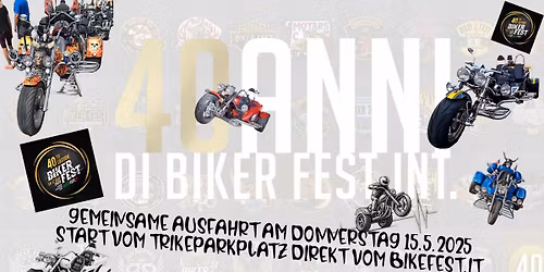 40. Bikerfest Lignano - Gemeinsame Trike Ausfahrt am 15.5.2026