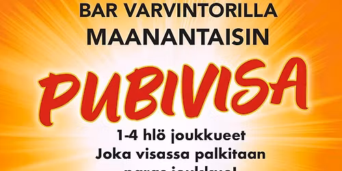 Bar Varvintorin pubivisa maanantait