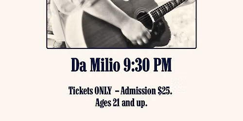 Daniel Bowden Live at Da Milio