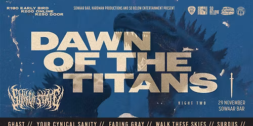 DAWN OF THE TITANS AT RAILWAYS CAFE