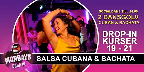 Salsa Cubana & Bachata drop-in 29 december p\u00e5 Stockholm Salsa Dance! 