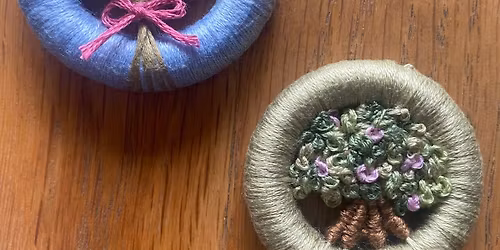 Dorset buttons, tree of life and posy