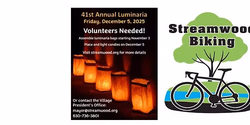 Streamwood Biking Assembling of Luminaria Bags