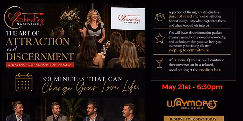 DATE LIKE A QUEEN The Art of Attraction & Discernment\u2014A Workshop for Women