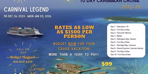 10-Day Carnival Cruise: Legendary New Year's Celebration