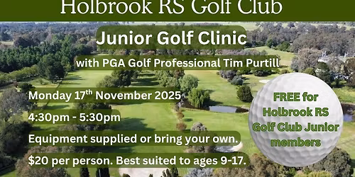 Holbrook Junior Golf Clinic