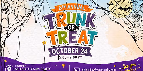 6th Annual Trunk Or Treat Spooktacular | Free Community Event | Come See Firefighters | Food Trucks