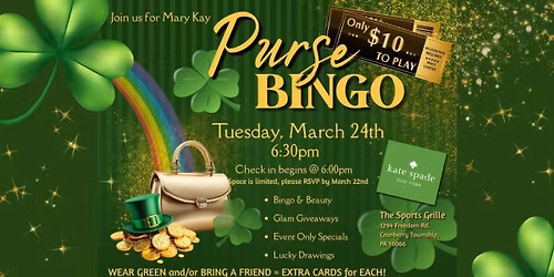Mary Kay Purse Bingo \u2013 March 24