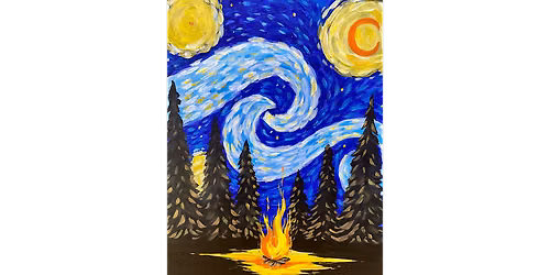 Campfire on a Starry Night - Paint and Sip in Orlando | Classpop!\u2122