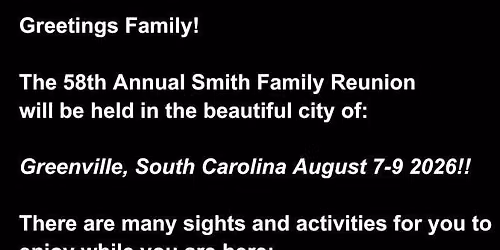 Smith Family Reunion