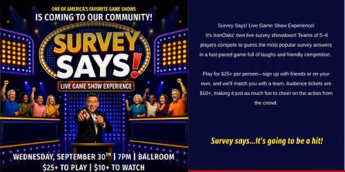 Survey Says: Live Game Show Experience