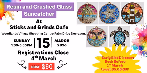 Resin & Crushed Glass Sun Catcher