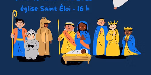 c\u00e9l\u00e9bration de No\u00ebl avec conte mim\u00e9 par les \u00e9l\u00e8ves