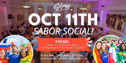 SABOR! October 11th Social Dance Party - Wear Your Home Jersey!