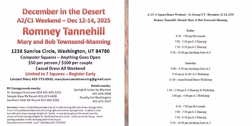 Romney Tannehill Mainstream through C1 & Rounds weekend