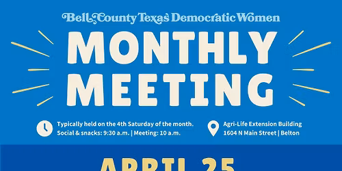 BCTDW Monthly Meeting - April 2026