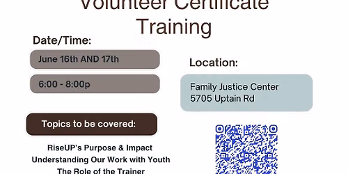 Train the Trainer - Volunteer Certificate Training{TWO day training!}