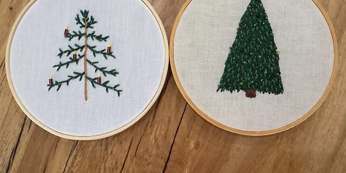 Winter Trees Hand Embroidery with Maria Andrus