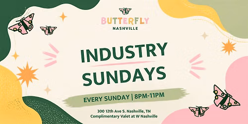 Industry Sundays at Butterfly Rooftop Bar