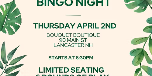 House Plant Bingo Night 