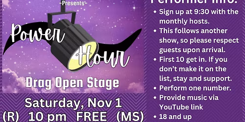 Power Hour: Drag Open Stage