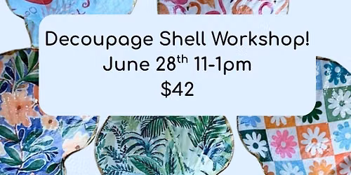 Seashell Decoupage Art! $42