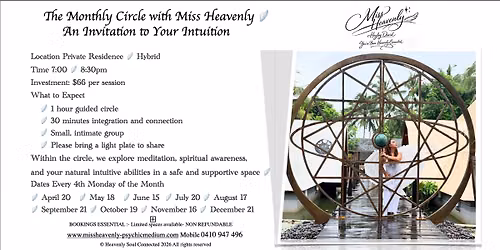 An Invitation to Your Intuition Circle -Miss Heavenly Psychic Medium