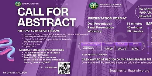 Call for Abstracts | Join the 3rd WFWPI Global Vision Summit in Hong Kong