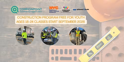 Apply to a Free DYCD Construction Program for ages 18-24