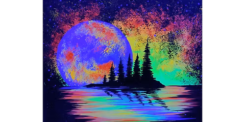 Lunar Pines - Black Light - Paint and Sip in Sacramento | Classpop!\u2122