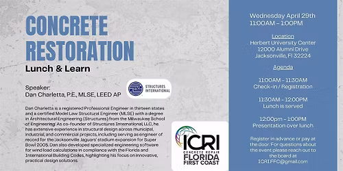 Concrete Restoration Lunch & Learn - ICRI