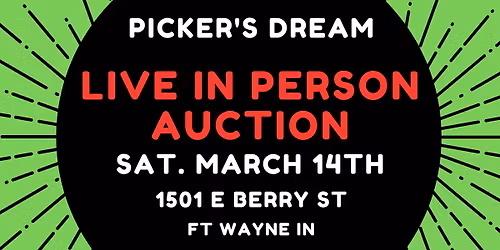 March 14th Antiques Collectibles In Person Auction!