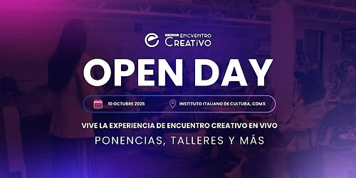 OPEN DAY Encuentro Creativo 2026