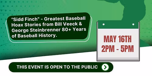 Steve Trout & Joe Berton: Baseball Legends Share Their Stories - FREE EVENT