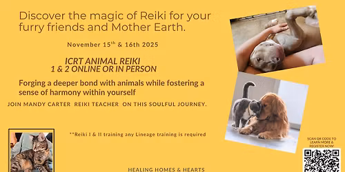 ICRT Animal Reiki I & II Training