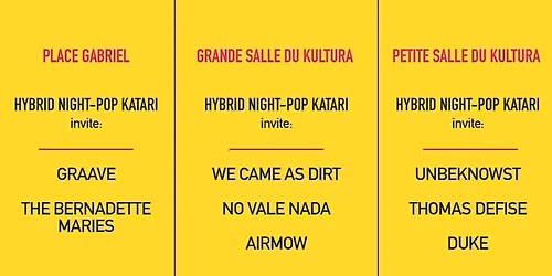 F\u00eate de la Musique: PopKatari x Hybrid Nights \/\/ NO VALE NADA - AIRMOW