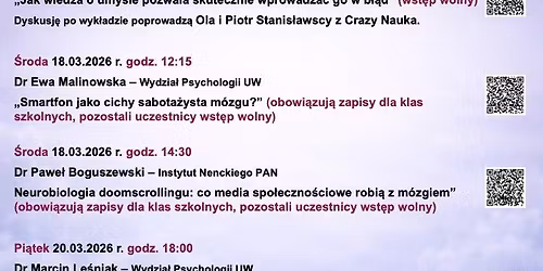 Tydzie\u0144 M\u00f3zgu w Instytucie Nenckiego PAN