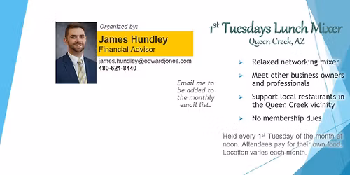 1st Tuesdays Lunch Mixer: Ono Hawaiian BBQ Queen Creek