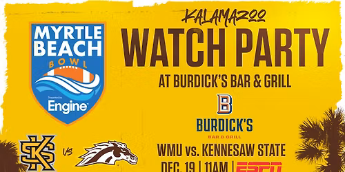 Kalamazoo Watch Party - WMU Football Myrtle Beach Bowl