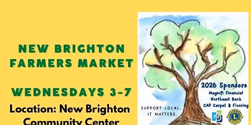 *New Brighton Farmers Market ~ Wednesdays June 3 to October 14