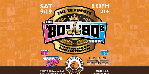 The 80s vs 90s Show at the New OC Tavern