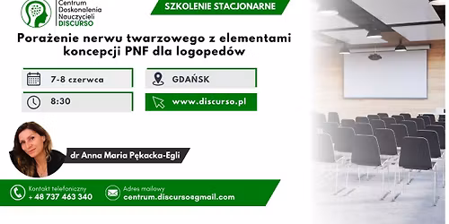 GDA\u0143SK >> Pora\u017cenie nerwu twarzowego z elementami koncepcji PNF dla logoped\u00f3w