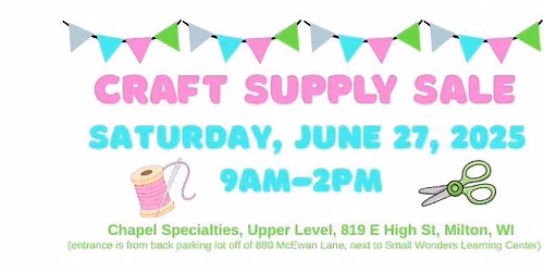 Craft Supply Sale