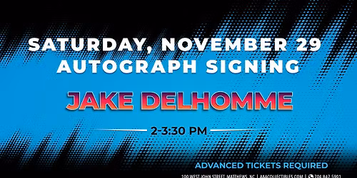 Free Autograph Signing with Jake Delhomme - Register today \/ winners chosen at random