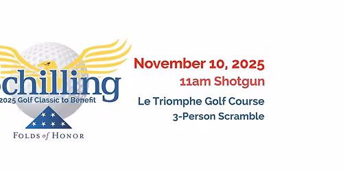 Schilling 2025 Golf Classic to Benefit Folds of Honor