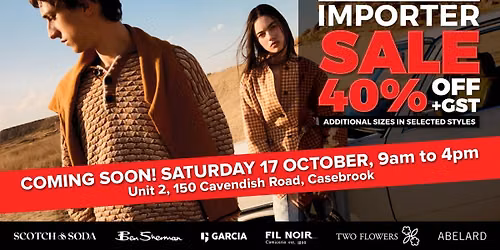 IMPORTERS SALE \ud83d\udd25\ud83d\udd25 SAMPLE SALE ALERT \u2013 CLOTHING | FOOTWEAR | SUNGLASSES | ACCESSORIES & MORE\ud83d\udd25\ud83d\udd25