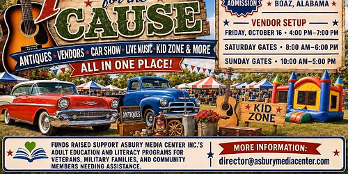 Pickin for the Cause 2026 October 16-18,2026