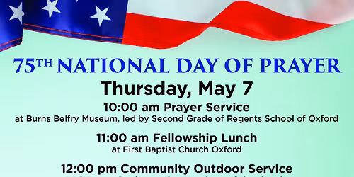 National Day of Prayer services with FBC Oxford